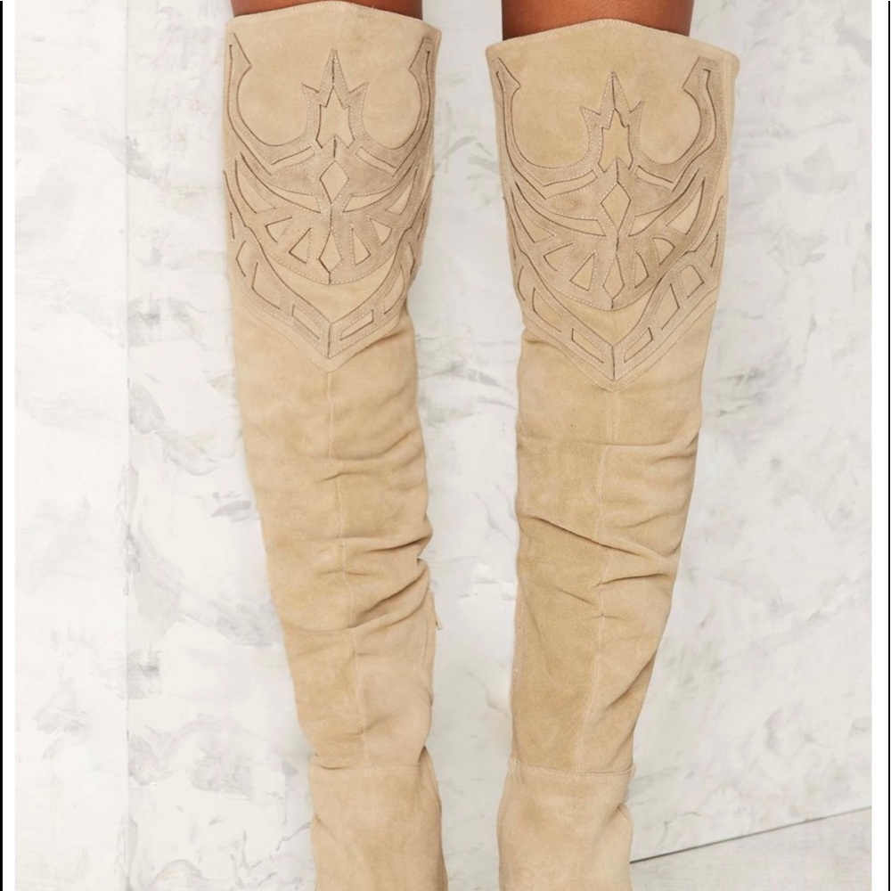 Matisse Tan Over the Knee Boots